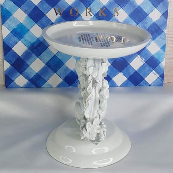 'BATH & BODY WORKS' CERAMIC PEDESTAL 'WOODLAND CREATURES' 3~WICK CANDLE STAND - Picture 5 of 15